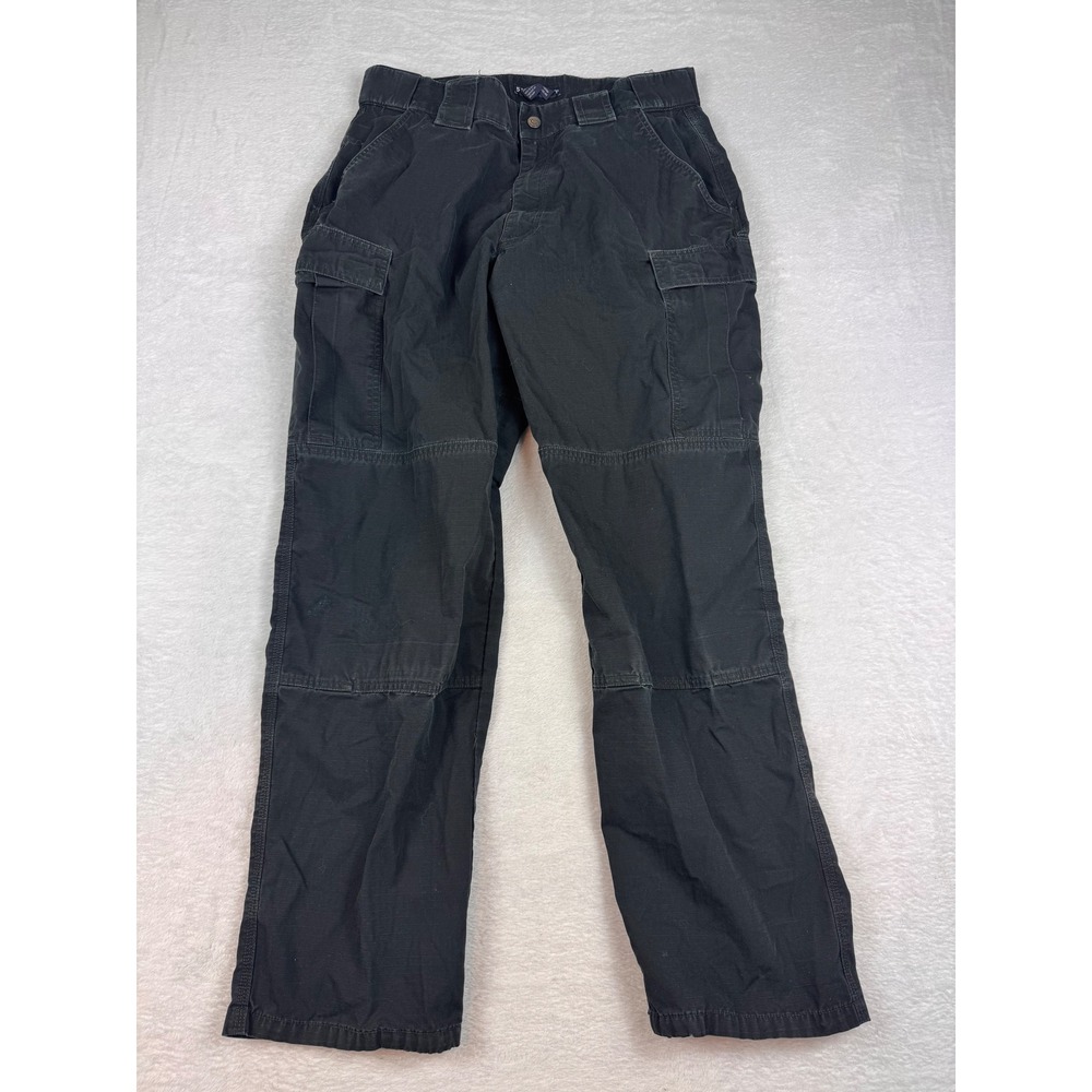 5.11 Tactical Series Mens Black Ripstop Cargo Pants Size Large Regular A11-0190